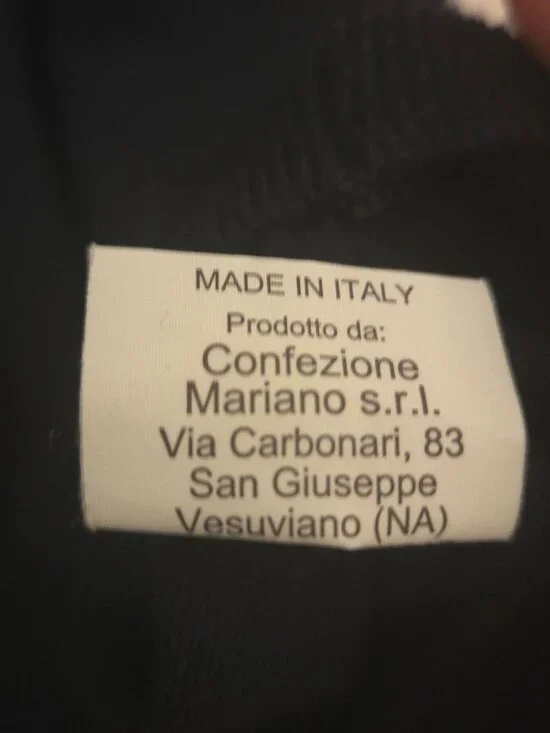 FB Class Black Long Sleeve Polo Sweater Men’s | Italian Made - Picture 5 of 7